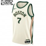 Maillot NBA Boston Celtics Jaylen Brown 7 Nike 2023-24 City Edition Blanc Swingman - Enfant